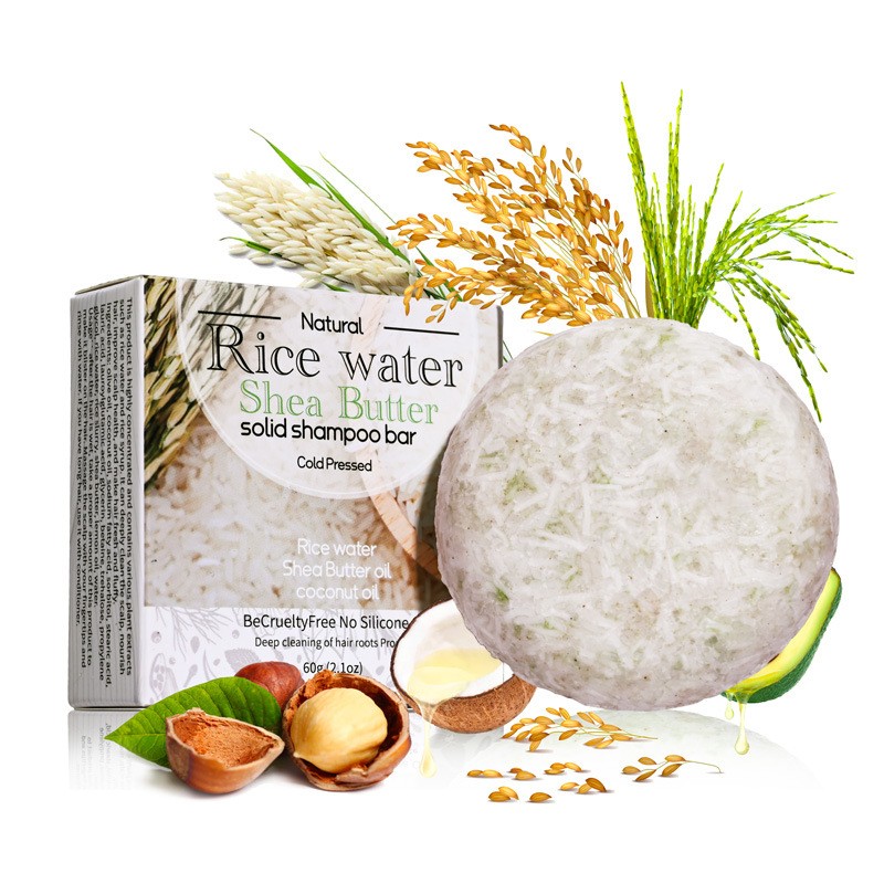 Hair Care Elseve - XF 60g ข้าวแชมพูบาร์ 100% ธรรมชาติอินทรีย์สบู่สําหรับผม Anti-Hair