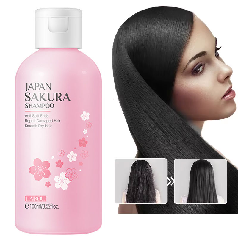 Hair Care Dandruff - LAIKOU ญี่ปุ่น Sakura แชมพูซ่อมแซมผมเสีย Moisturizing Nourishing