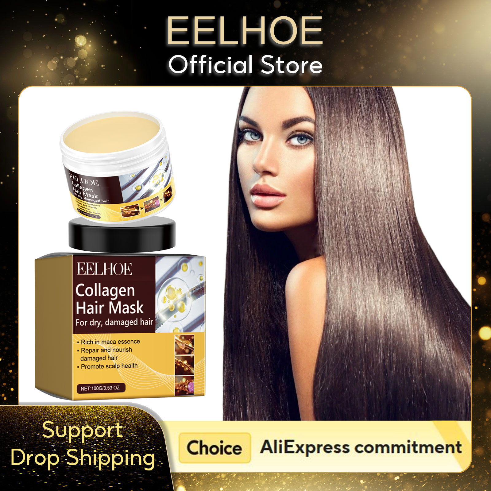 Hair Care Elseve - EELHOE คอลลาเจน แฮร์ มาส์ก ทรีทเม้นต์ป้องกันผมร่วง สำหรับผมแห้งมากและเสียหาย