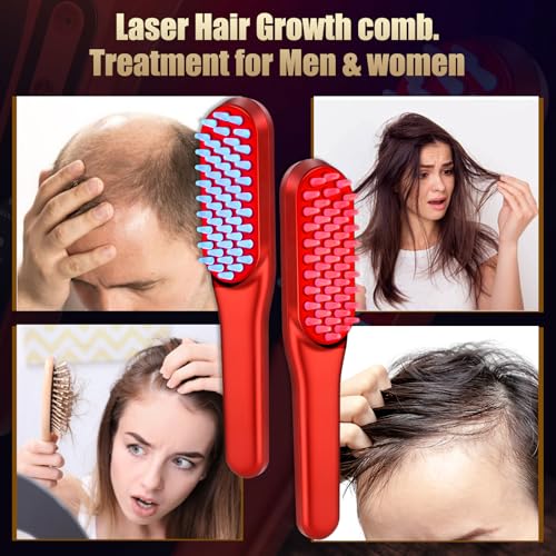 Hair Care Elseve - หวีเลเซอร์กระตุ้นการเจริญเติบโตของเส้นผม, การรักษาด้วยแสงสีแดงเพื่อกระตุ้นการเจริญเติบโตของเส้นผม เหมาะสำหรับทั้งชายและหญิง
