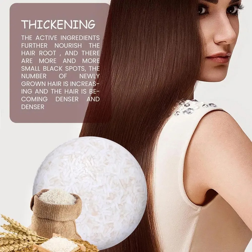 Hair Care Elseve - ข้าวอินทรีย์แชมพูสบู่บาร์น้ํามันฟรีสบู่น้ําข้าวโปรตีน Nourishing Anti-loss Hair Soap Hair