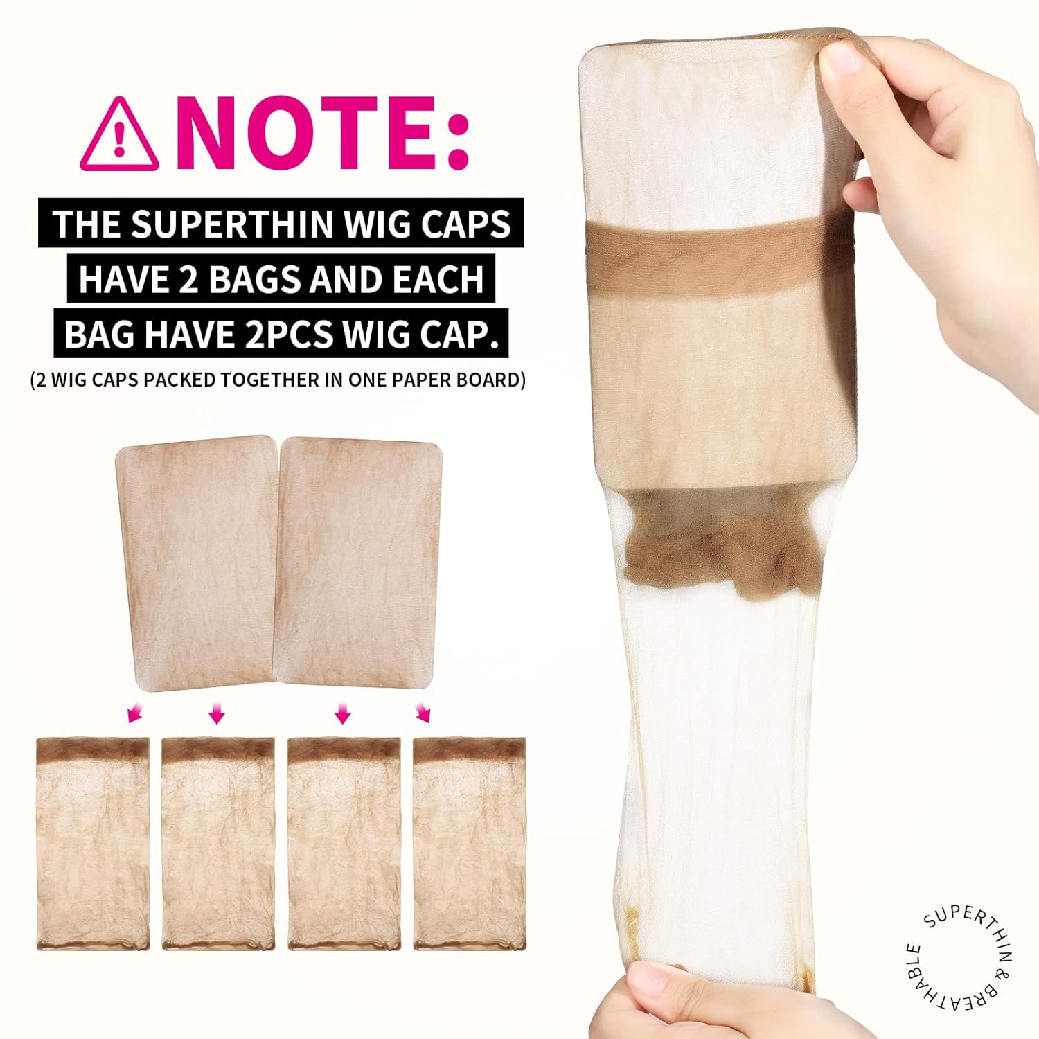 หมวกวิกผมตาข่ายไนลอนระบายอากาศ - Wig Cap Stocking บทวิจารณ์และราคา