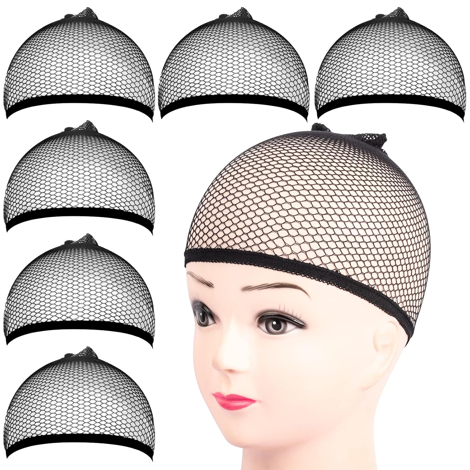 หมวกคลุมผมแบบตาข่าย 6 ชิ้น ผ้า - Wig Cap Stocking บทวิจารณ์และราคา