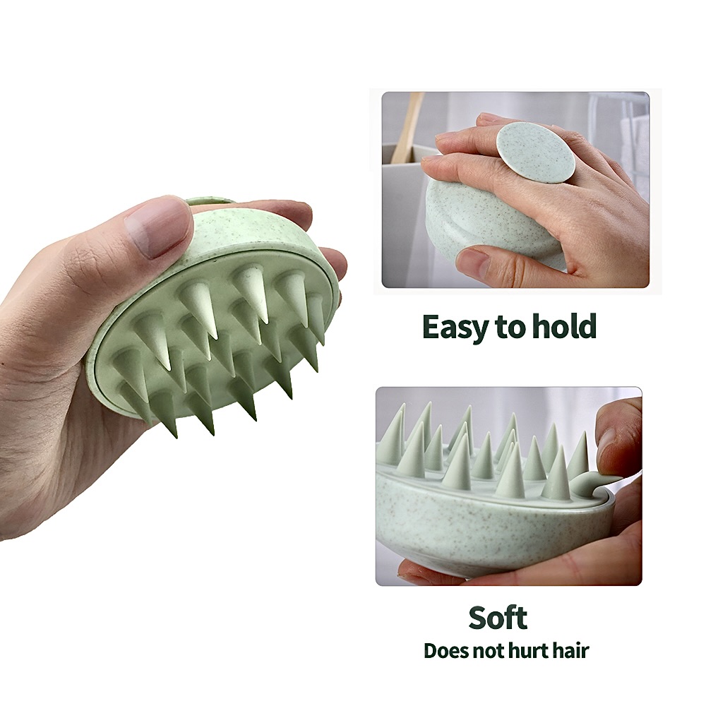 หวีฟางข้าวสาลีล้างหัวทำความสะอ - Hair Care Dandruff บทวิจารณ์และราคา